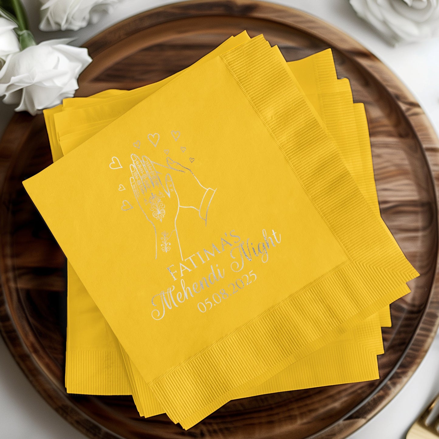 Personalized Mehendi Night Event Napkin product type
