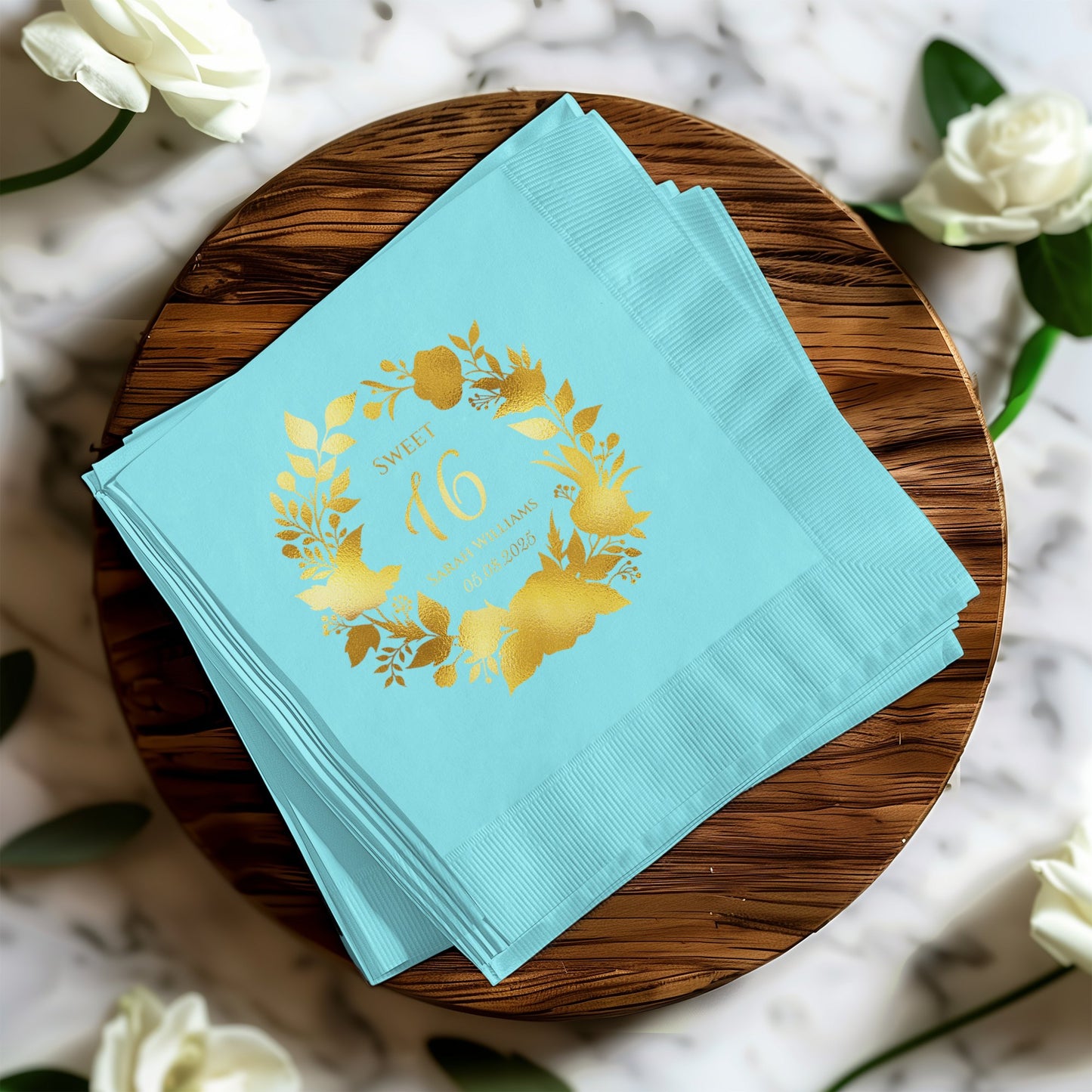 Elegant Sweet 16 Custom Printed Napkin product