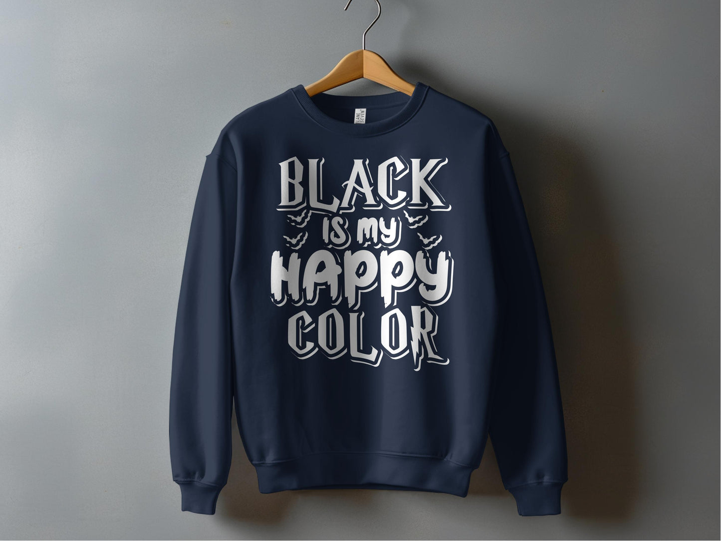 Black Is My Happy Color Printed Sweatshirt product