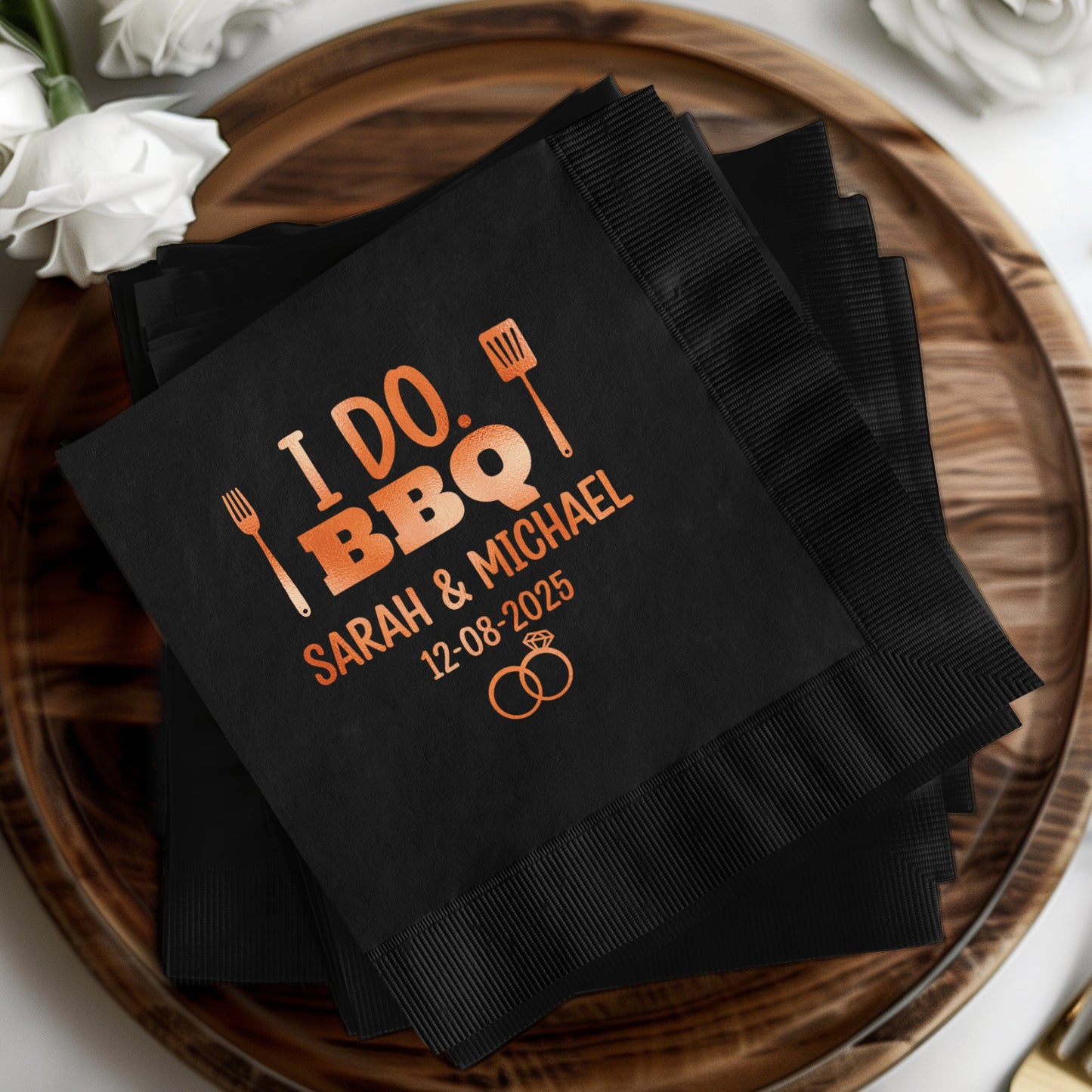 Personalized I Do BBQ Wedding Napkins Product