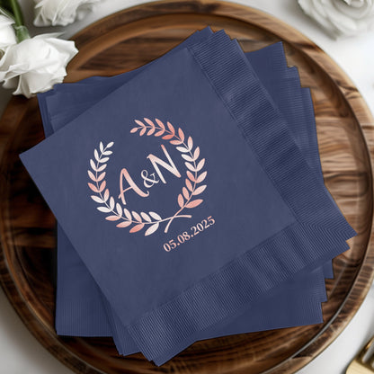 Personalized Wedding Monogram Napkins Custom Product