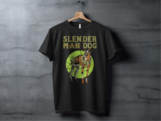 Slender Man Dog Graphic Tee Halloween Theme product