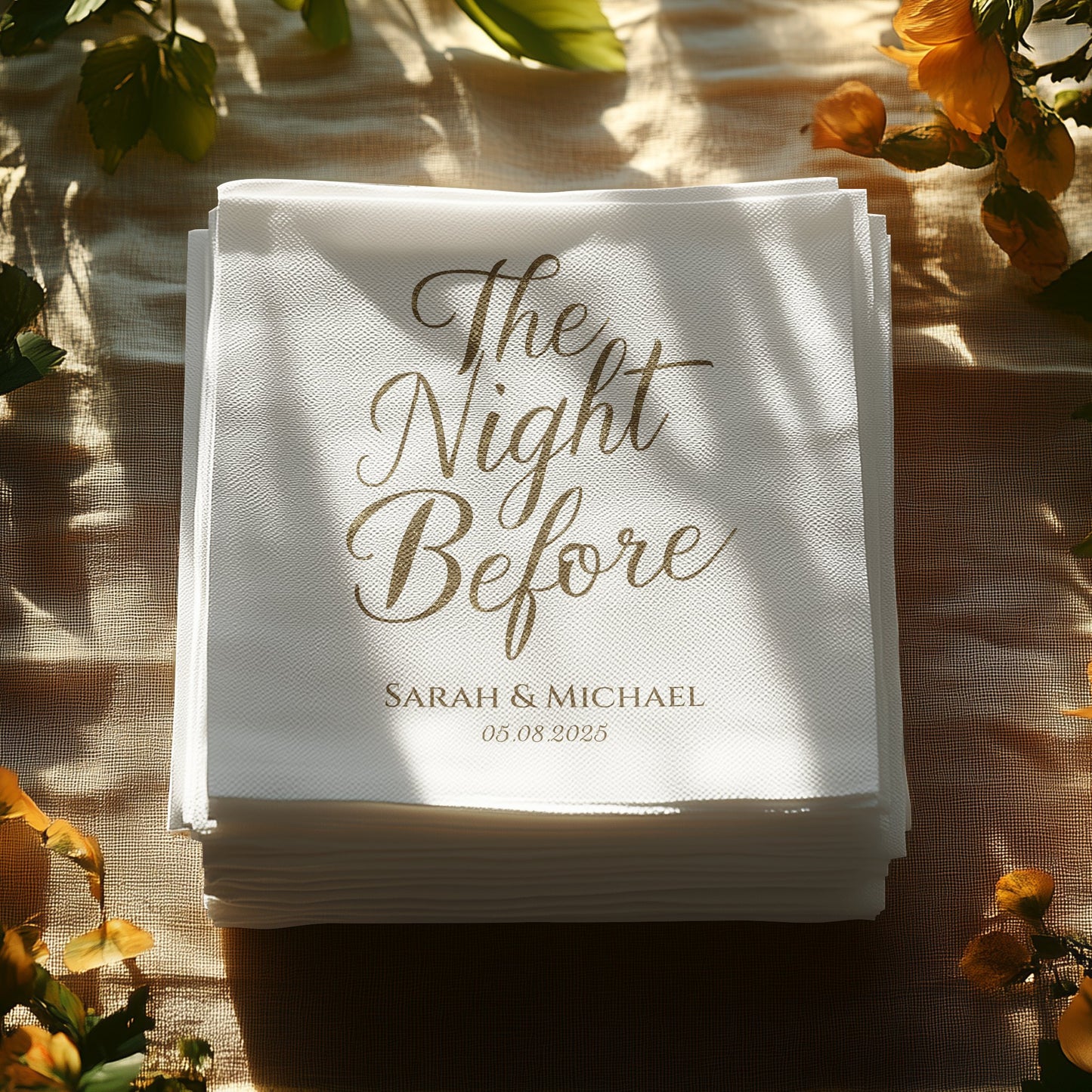 The Night Before Custom Wedding Napkins product type