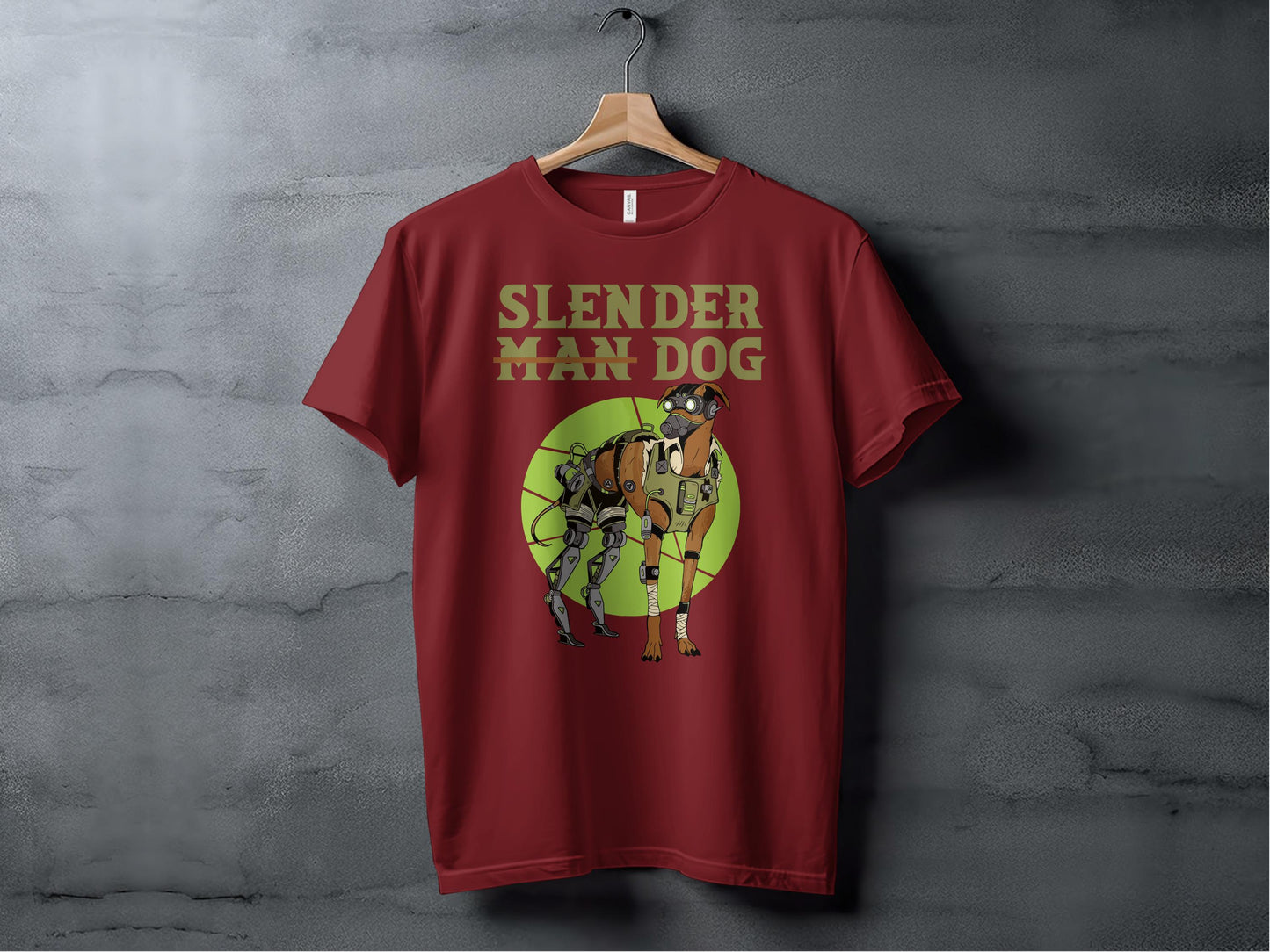 Slender Man Dog Graphic T-shirt Cool Apparel product