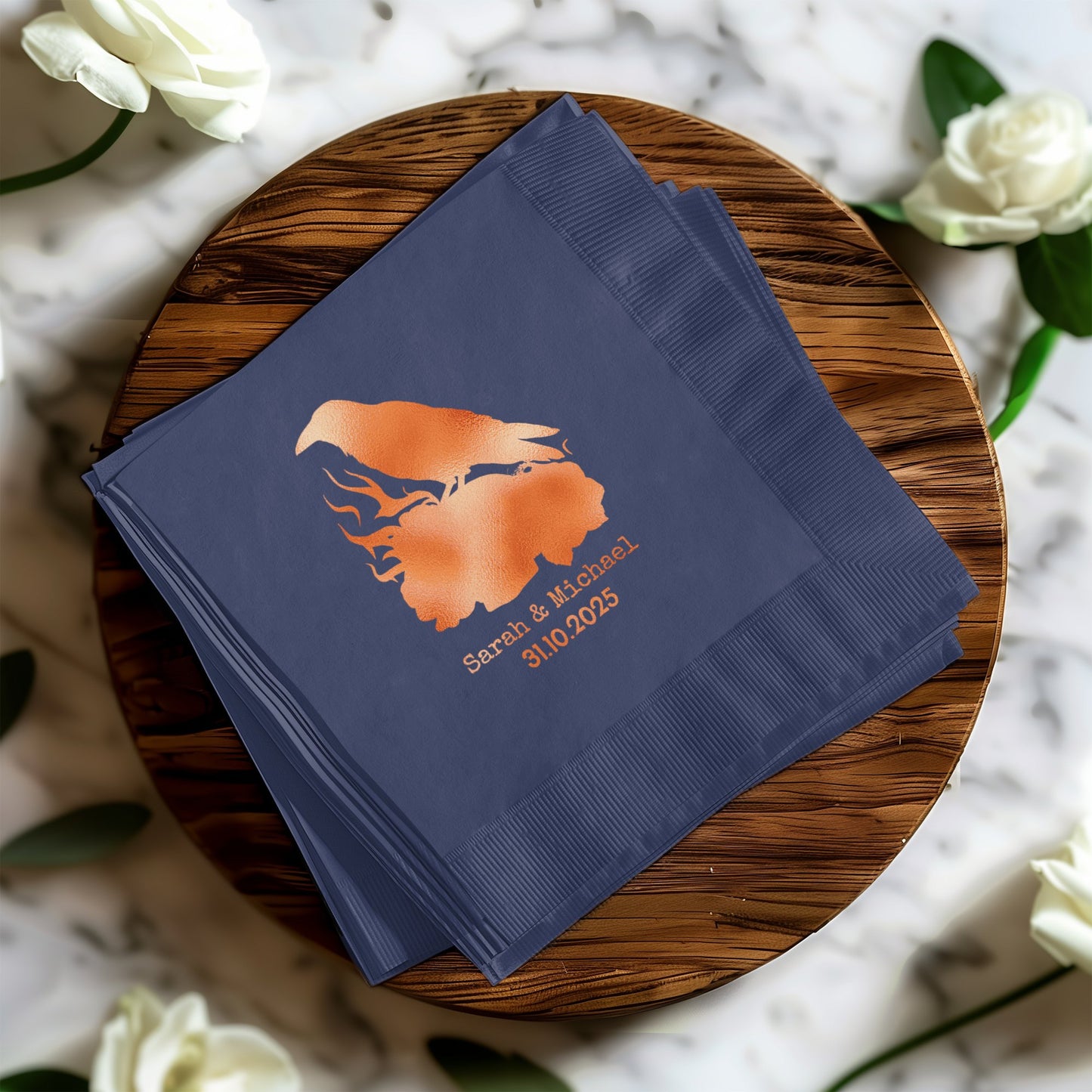 Personalized Wedding Date and Names Napkins product type