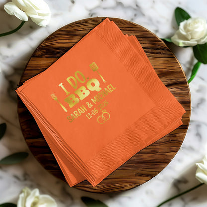 I DO BBQ Custom Wedding Date and Names Party Product