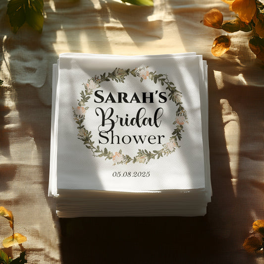 Personalized Sarah's Bridal Shower Napkins product type