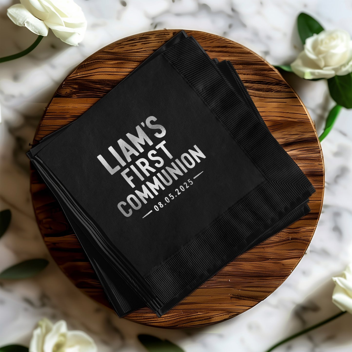 Personalized Liam's First Communion 2025 Napkins product