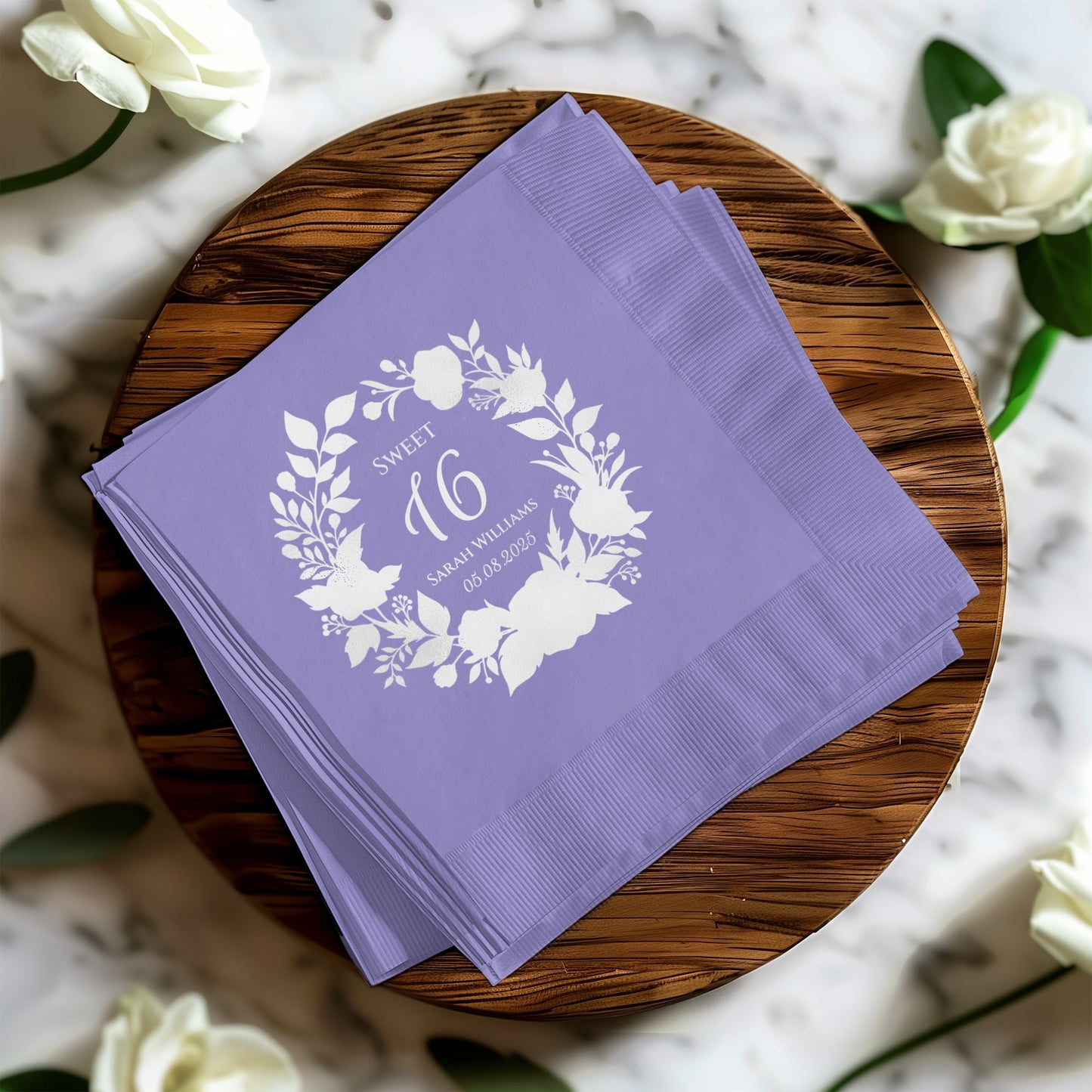 Sweet 16 Custom Printed Party Napkins product type