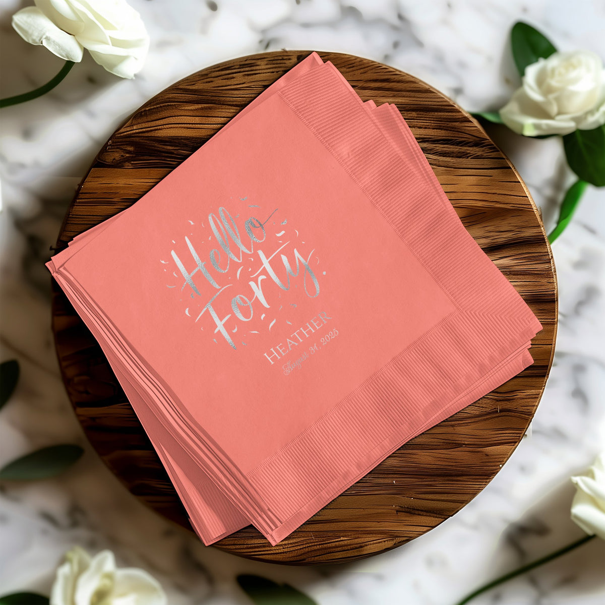 Hello Forty Personalized Birthday Party Napkins product