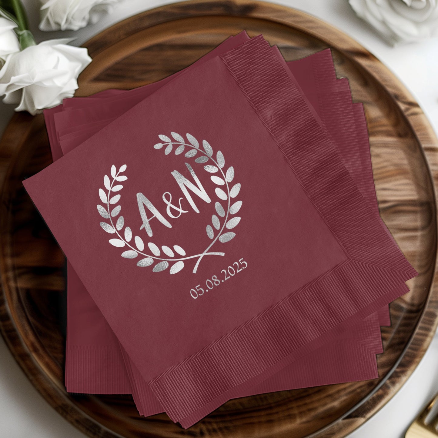 Personalized Custom Monogram Wedding Napkins product
