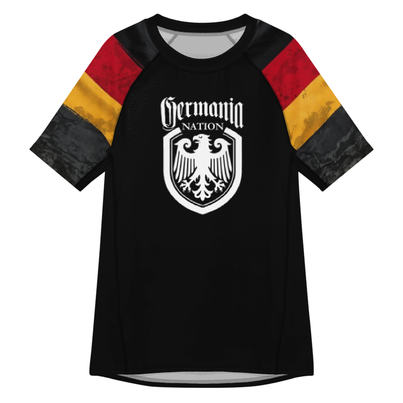 Germania Nation Kurzarm Rashguard, Deutschland Nogi BJJ Grappling Gear