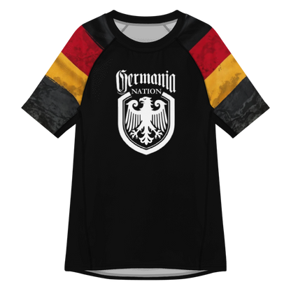 Germania Nation Kurzarm Rashguard, Deutschland Nogi BJJ Grappling Gear