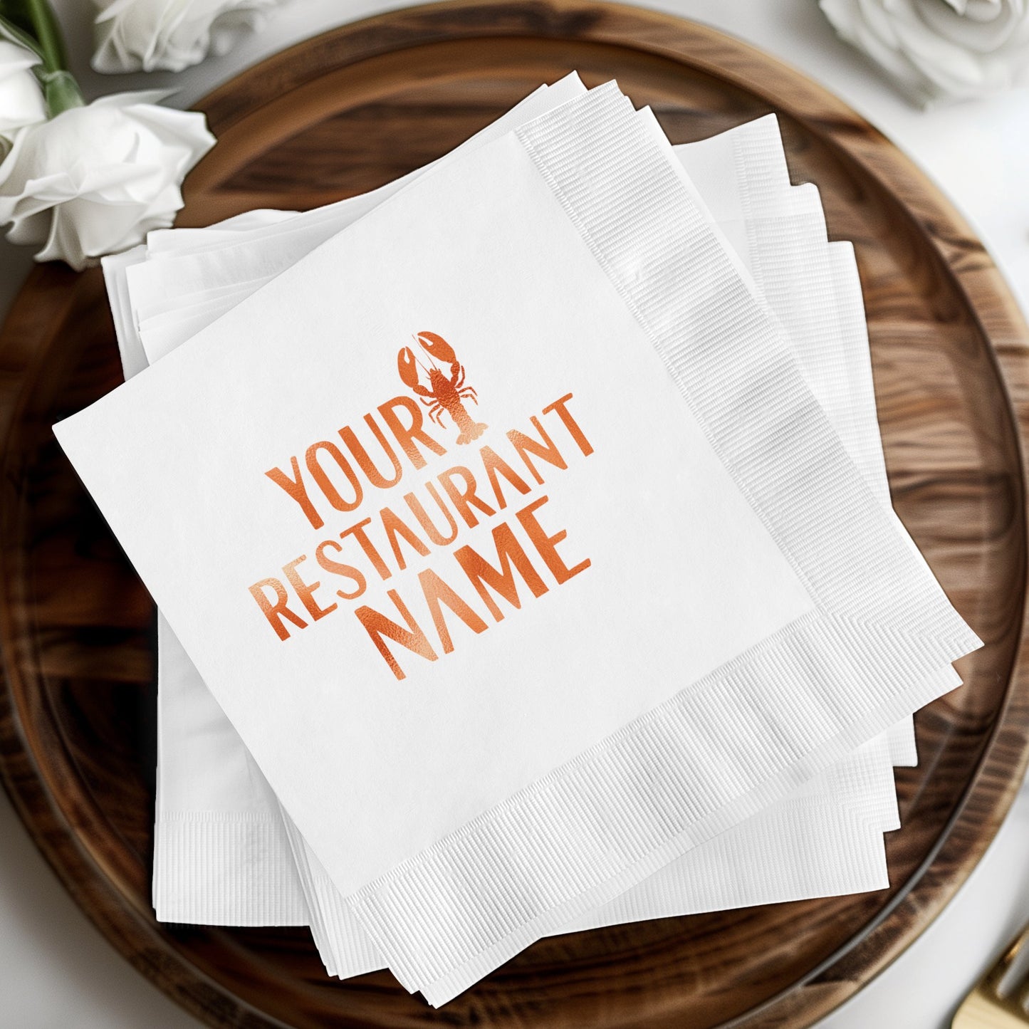 Personalized Custom Restaurant Logo Napkin product