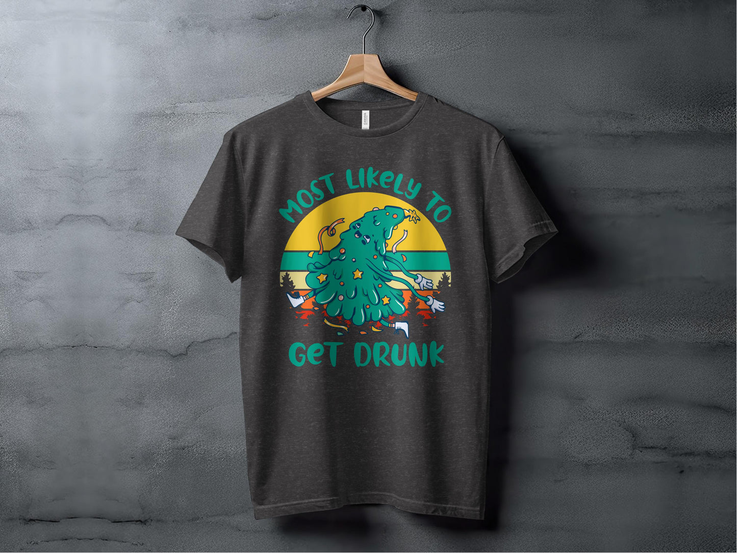 Most Likely To Get Drunk Funny Graphic T-Shirt