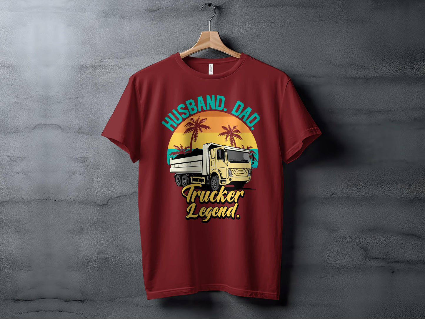 Husband Dad Trucker Legend Graphic T-Shirt product