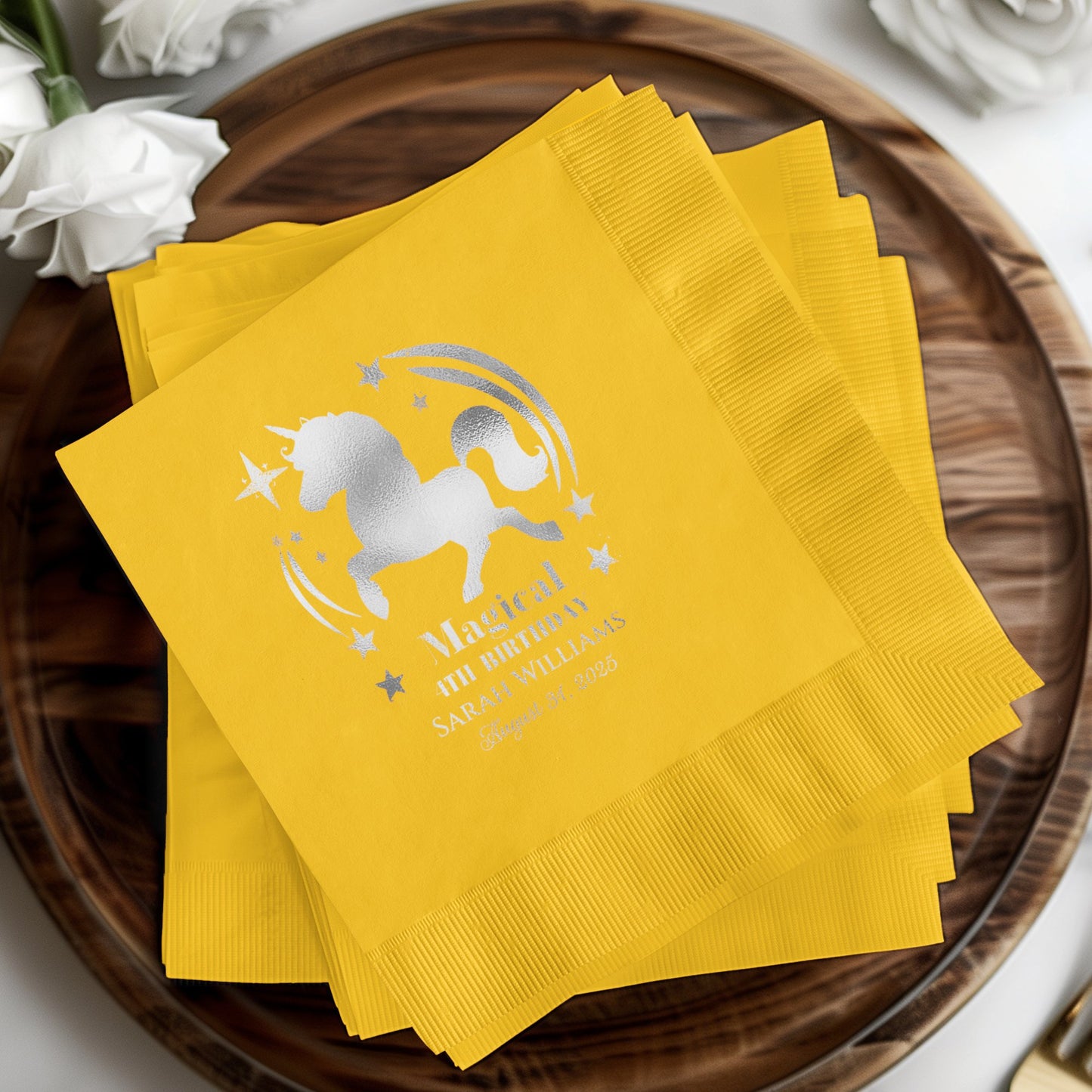 Magical unicorn birthday napkins beautiful product