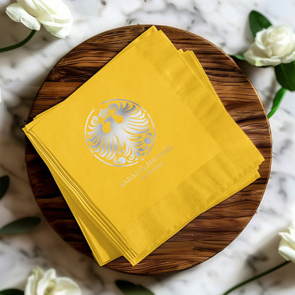 Elegant Yellow Personalized Napkins product