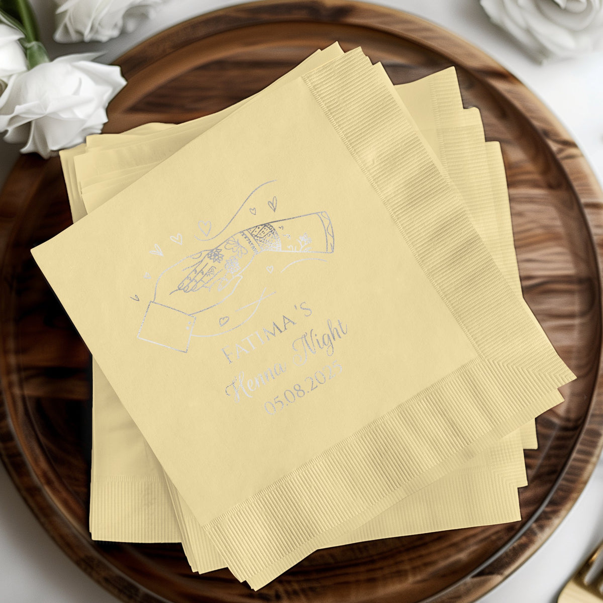 Henna Night Personalized Printed Napkin product
