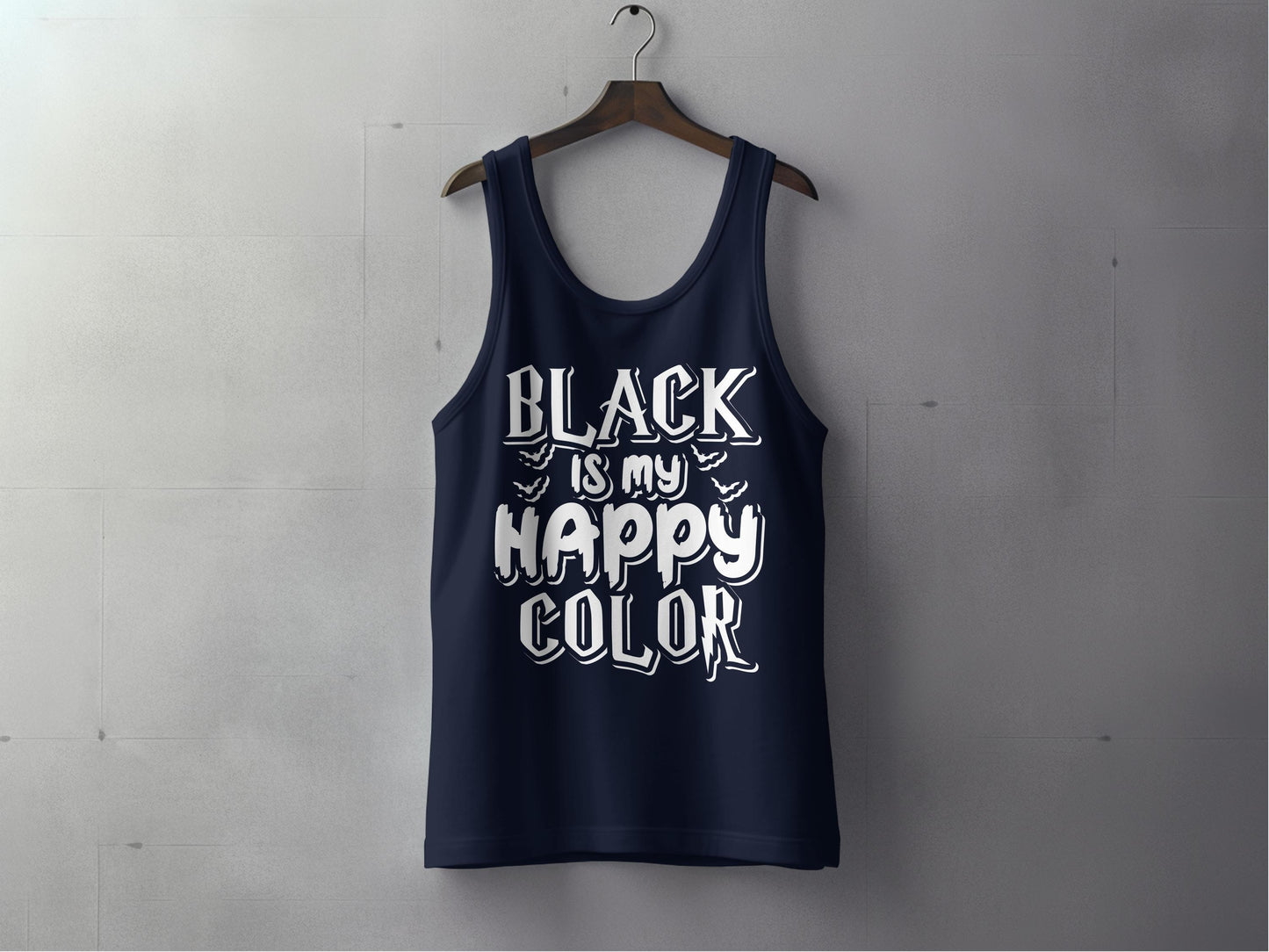 Black Is My Happy Color Graphic Tank Top product type