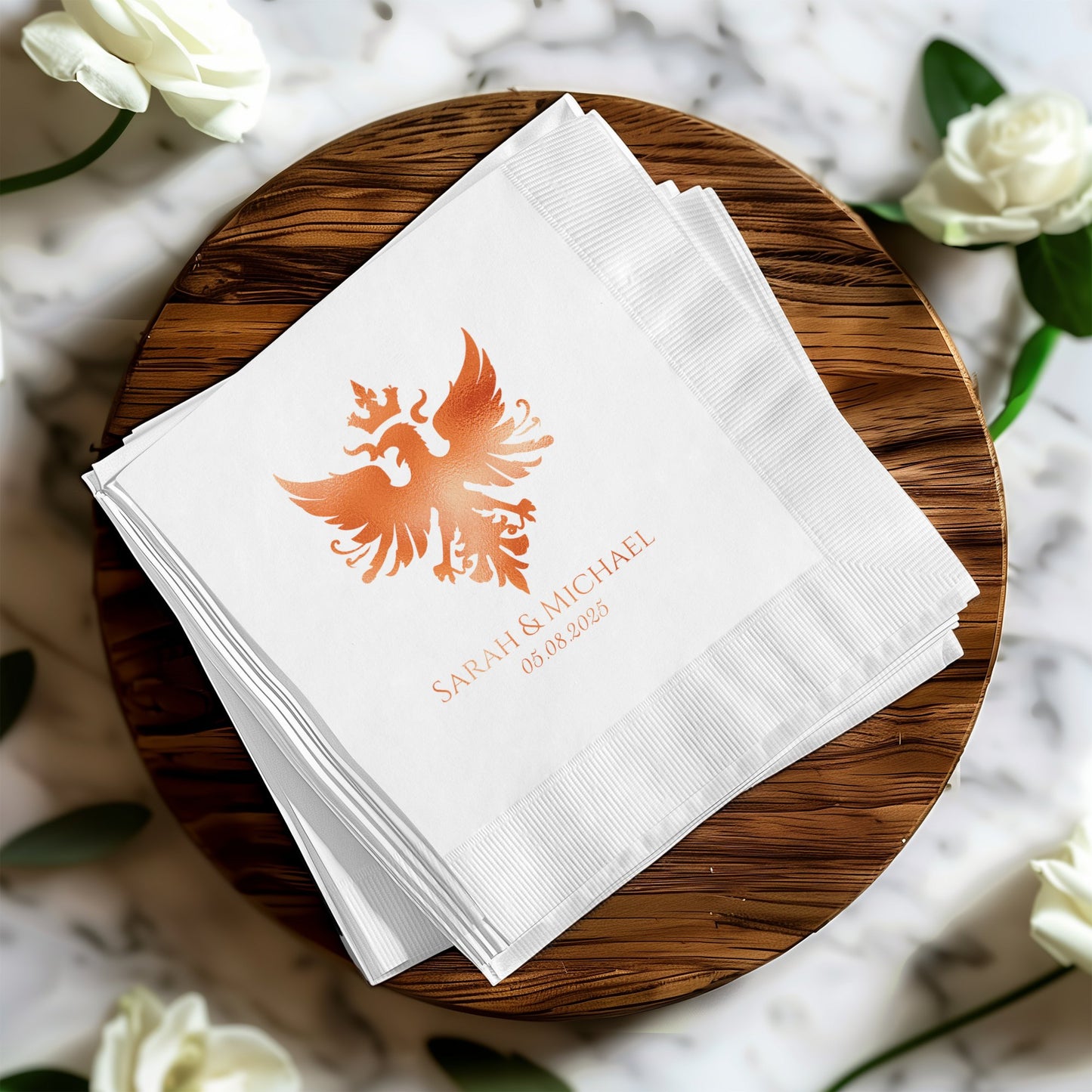 Elegant Personalized Napkins Wedding Party product type