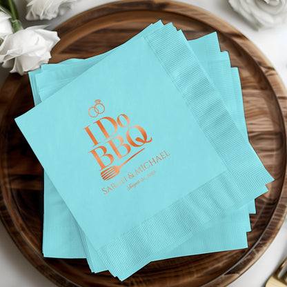 Personalized I Do BBQ Wedding Napkins product
