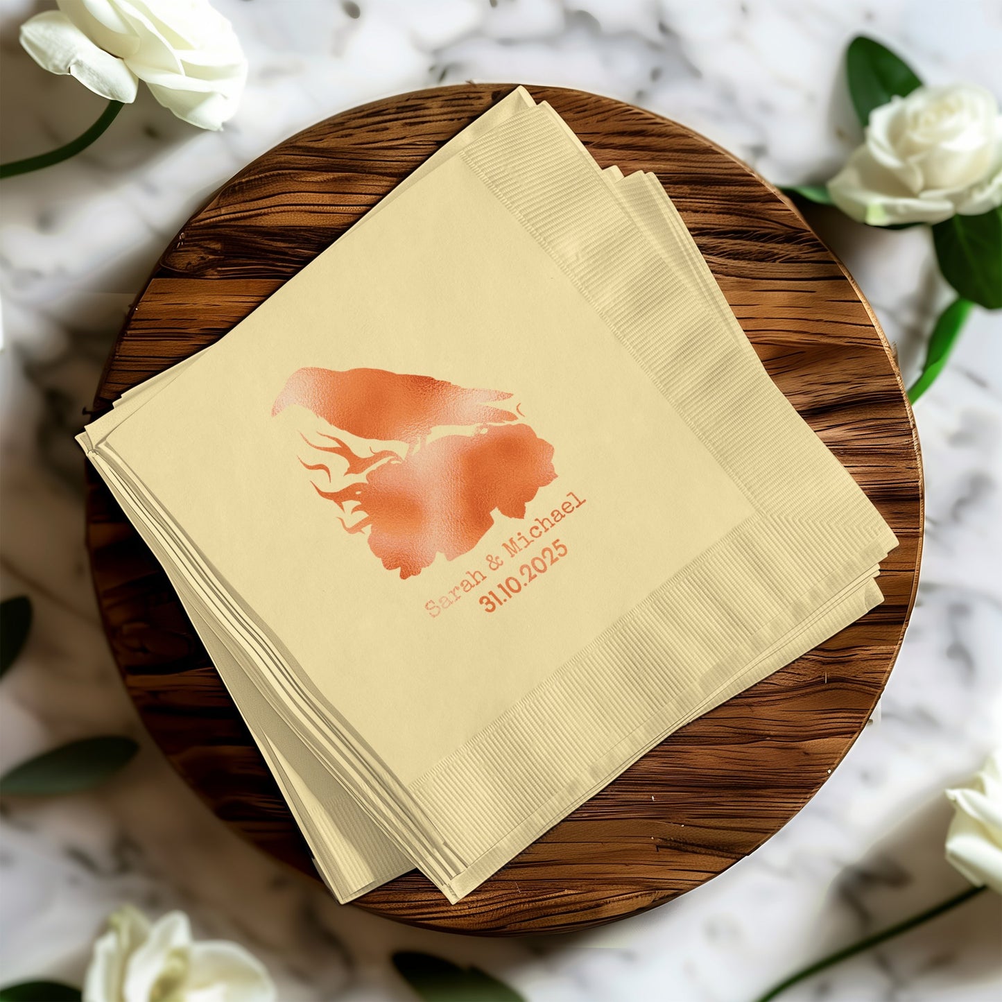 Custom Personalized Wedding Napkins Keepsake product
