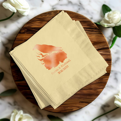 Custom Personalized Wedding Napkins Keepsake product