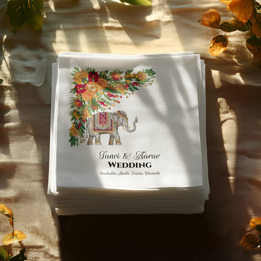 Elegant Floral Elephant Design Wedding product