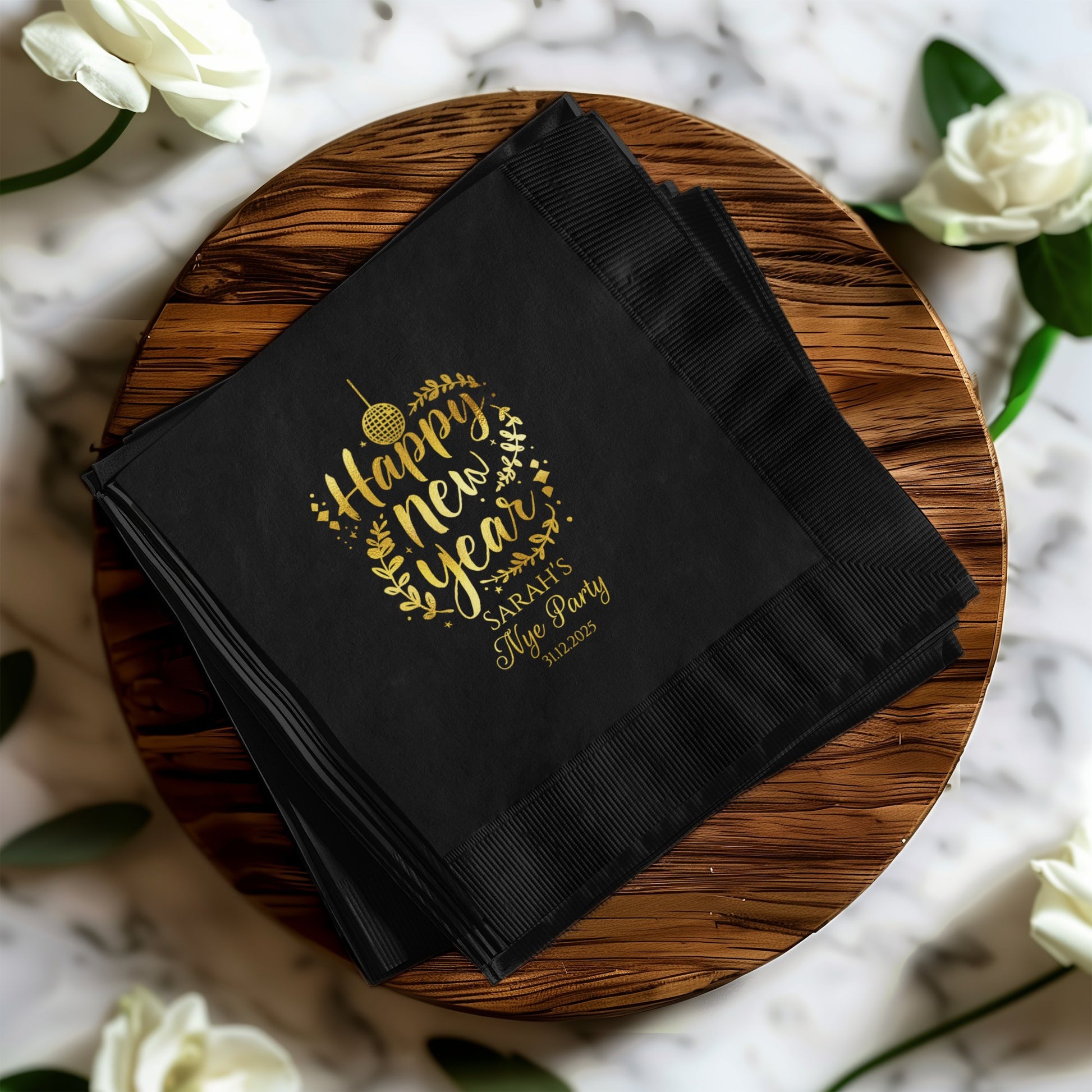 Elegant Happy New Year Napkins for Any Party product type
