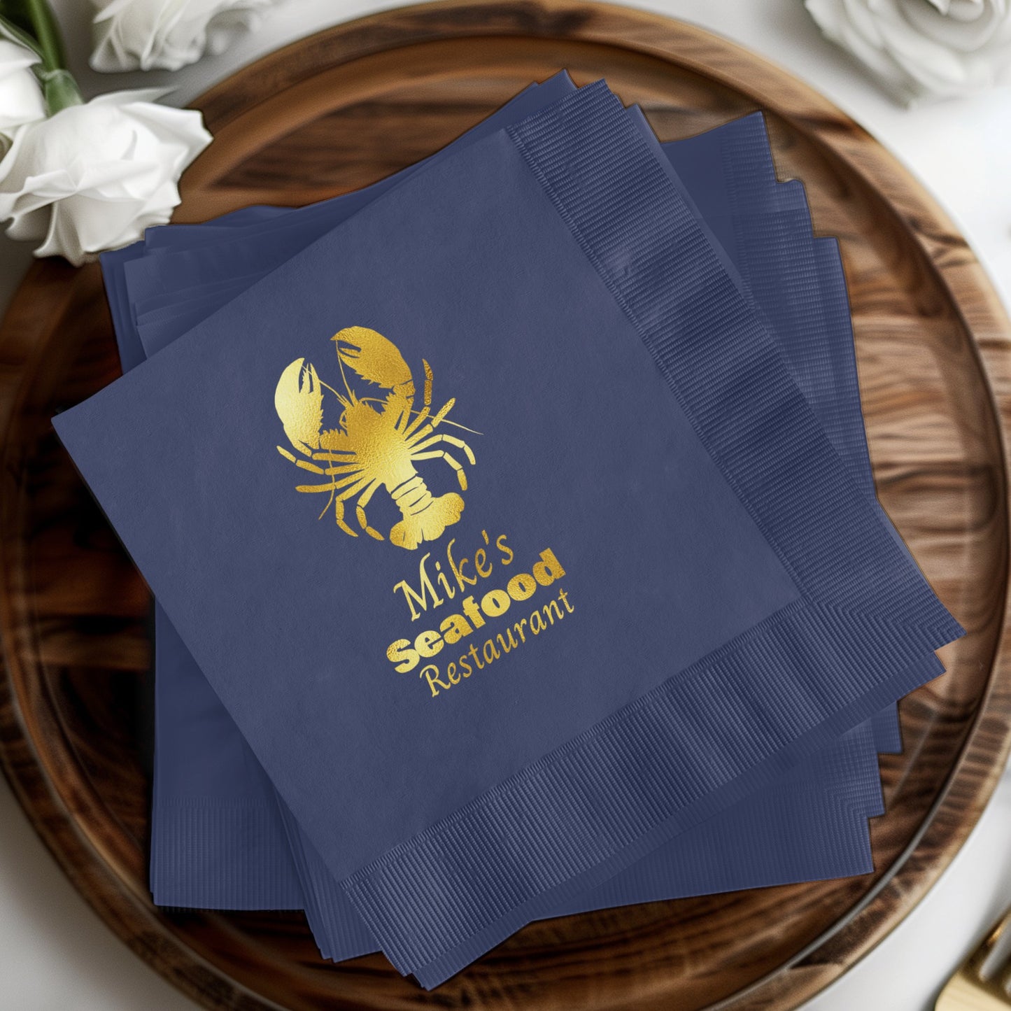 Custom Mike's Seafood Restaurant Napkin product