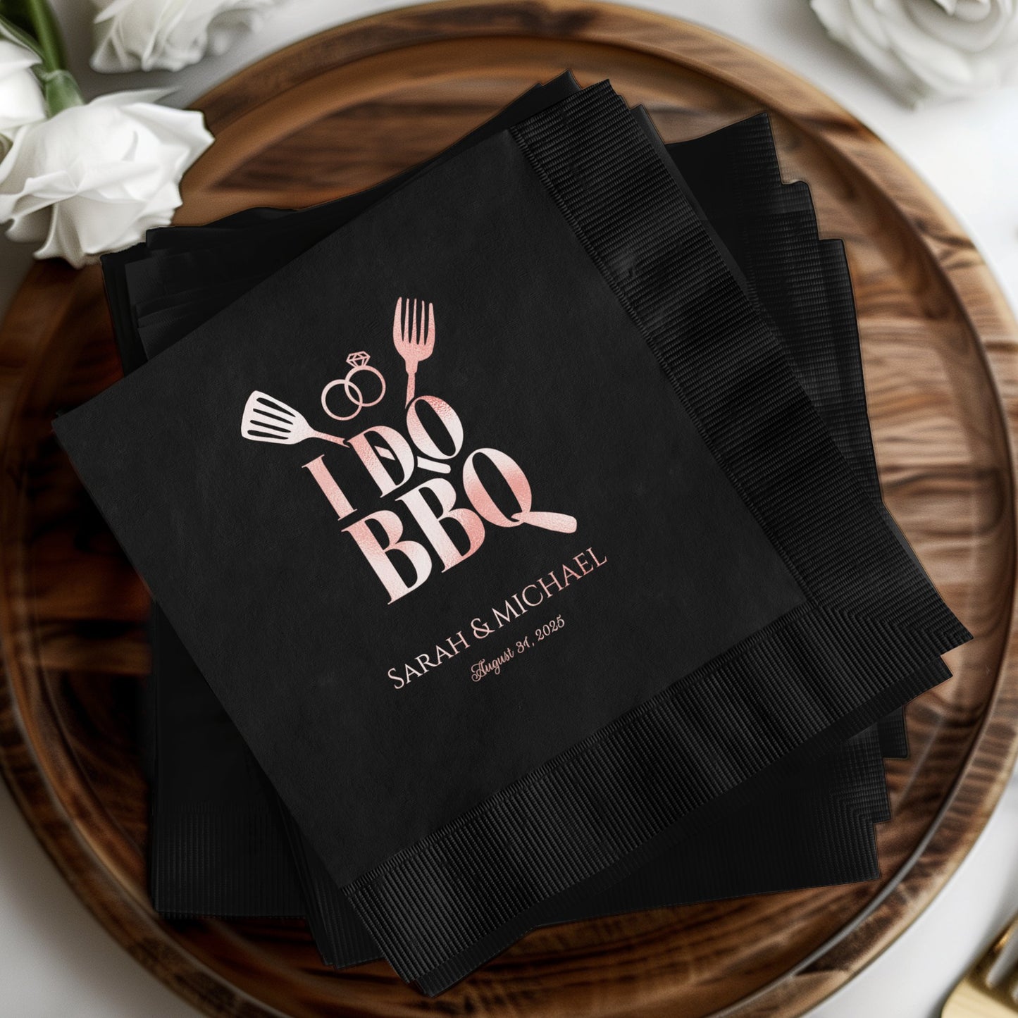 Personalized I Do BBQ Wedding Themed Napkins product type