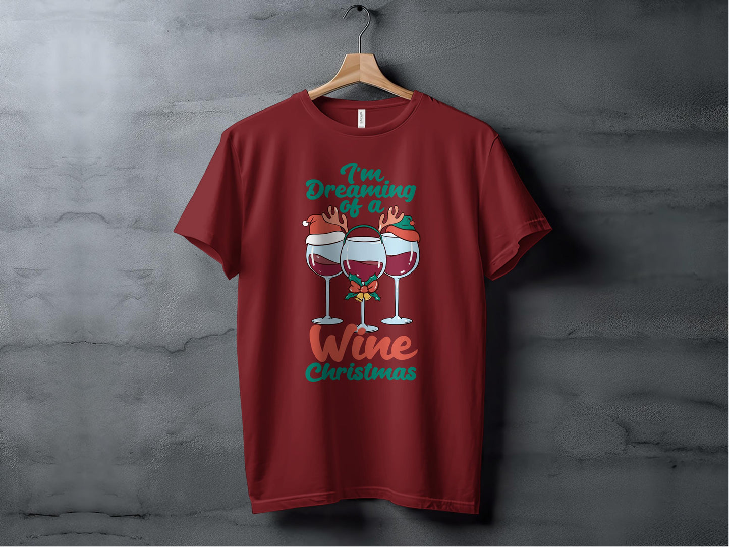 Dreaming of a Wine Christmas Festive Holiday Shirt product