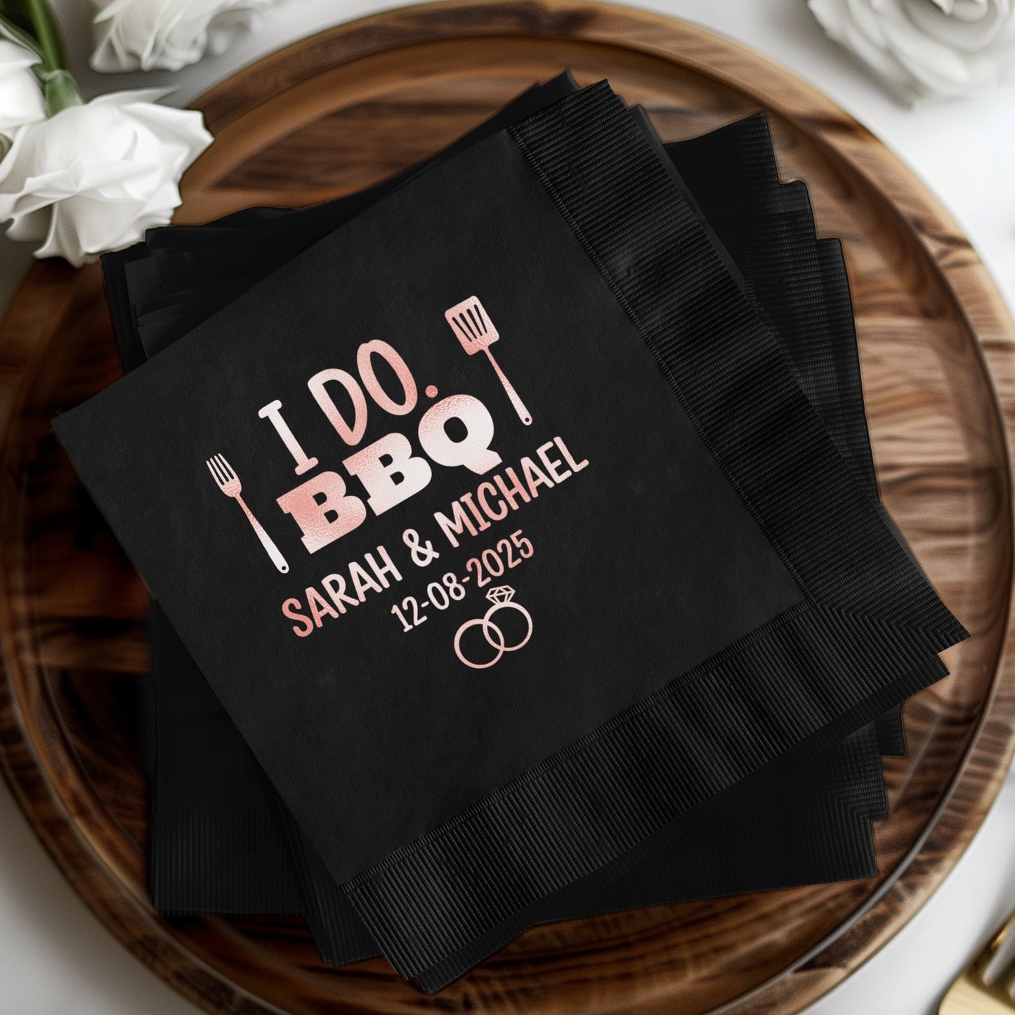 Personalized Wedding BBQ Event Napkin product