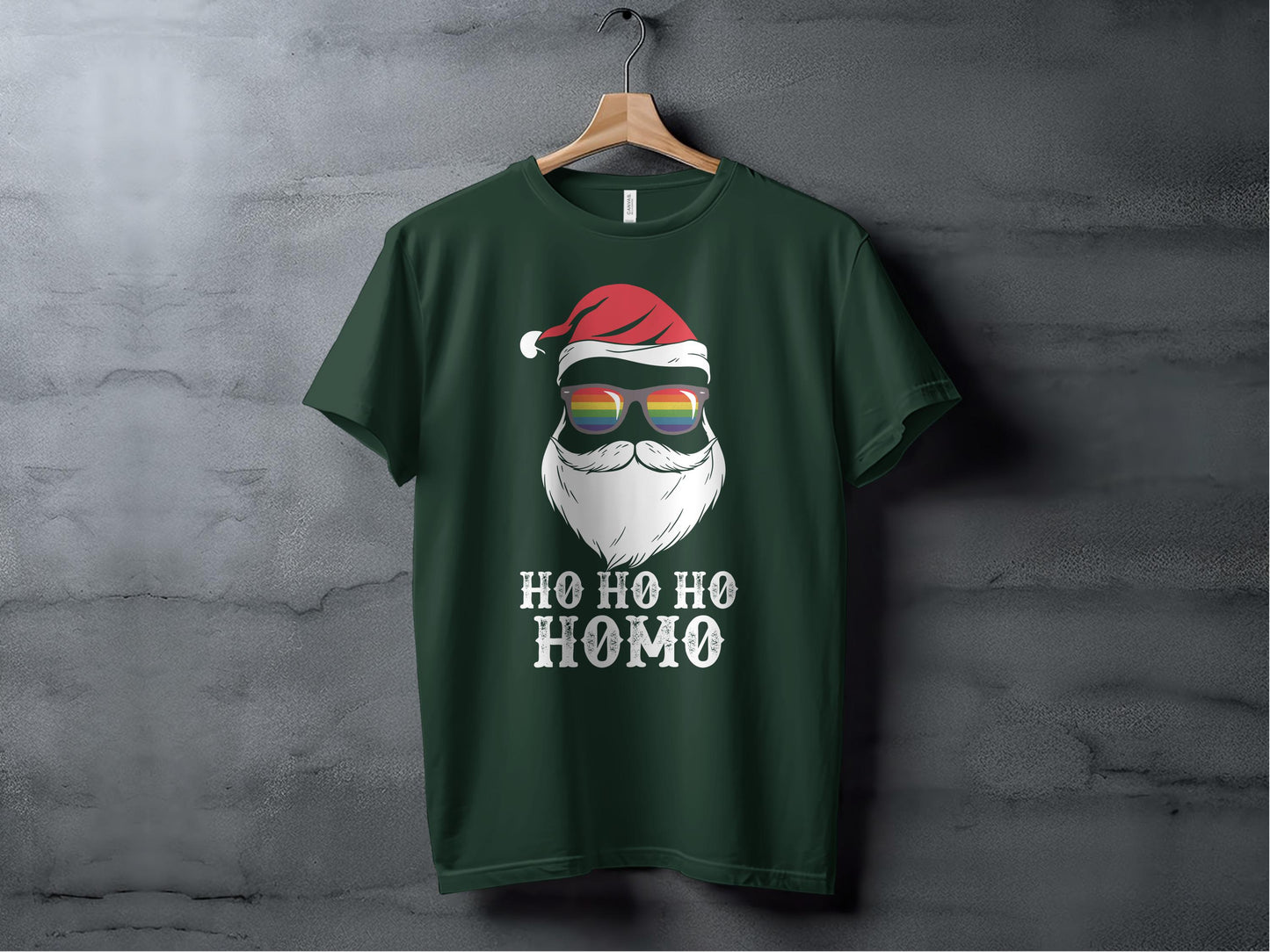 Festive Santa Rainbow Glasses Statement Shirt product type