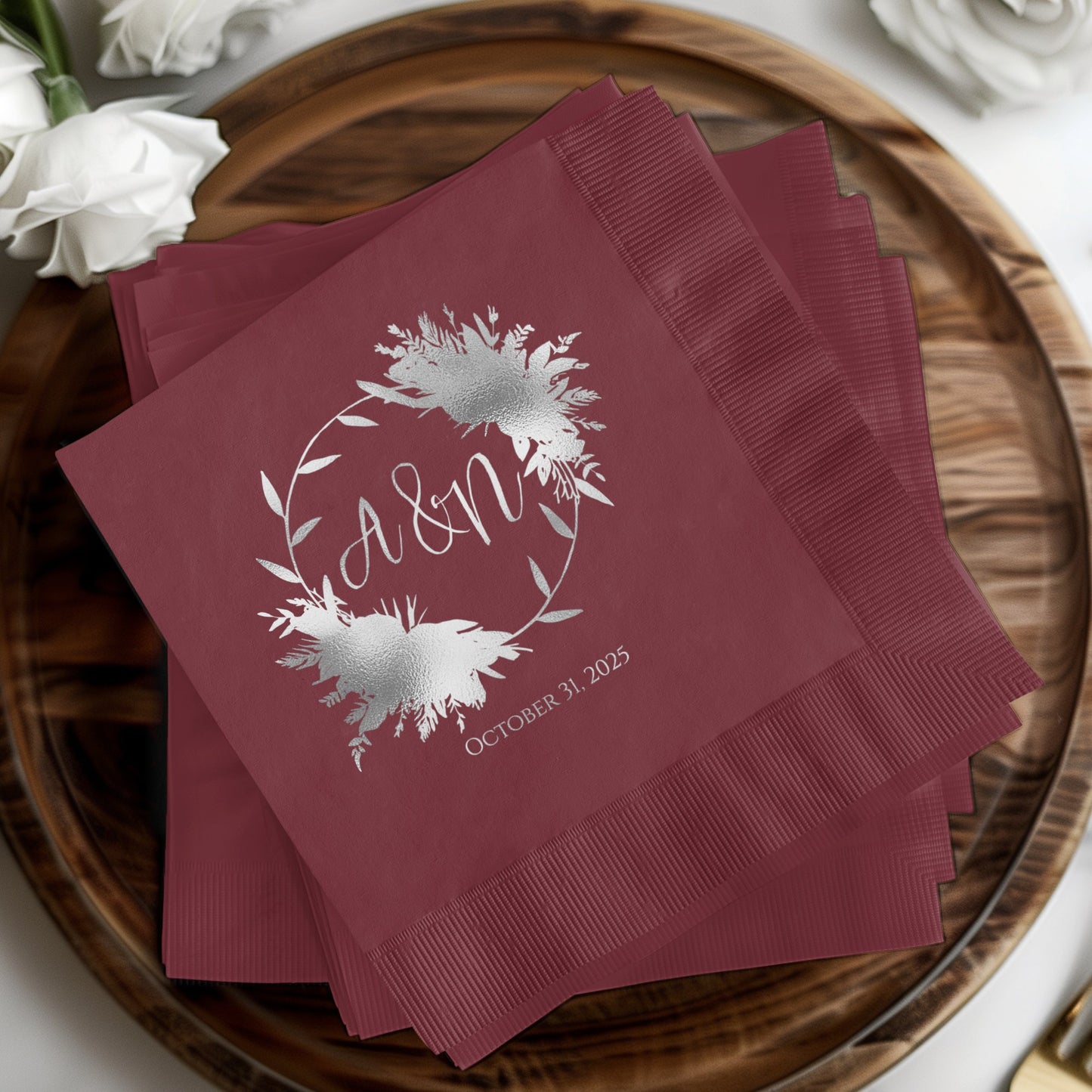 Personalized Elegant Monogrammed Wedding Napkin product