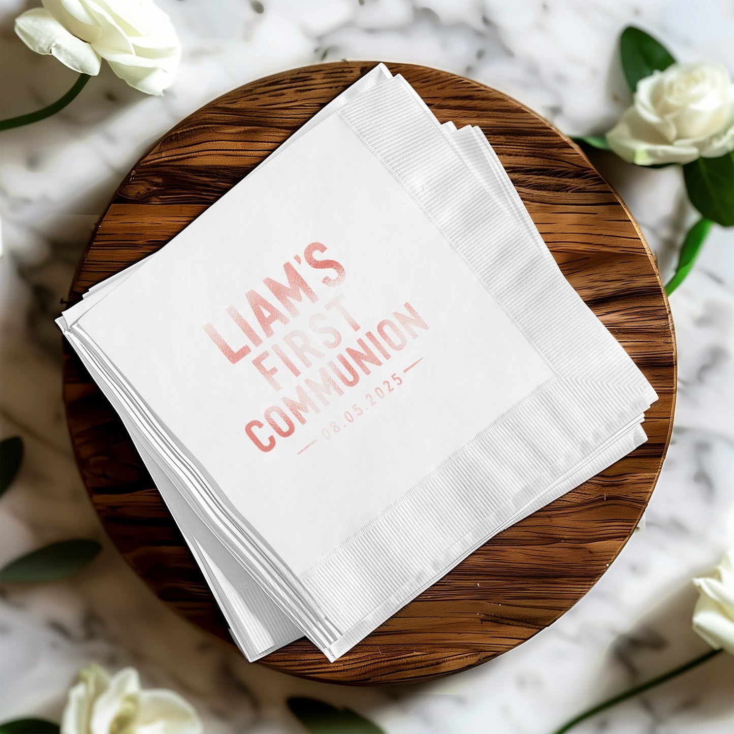 Liam's First Communion Custom Printed Napkin product type