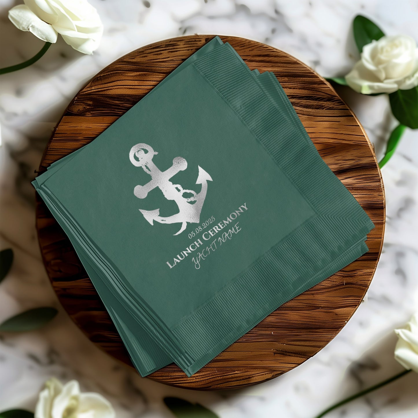 Launch Ceremony Yacht Name Napkin product