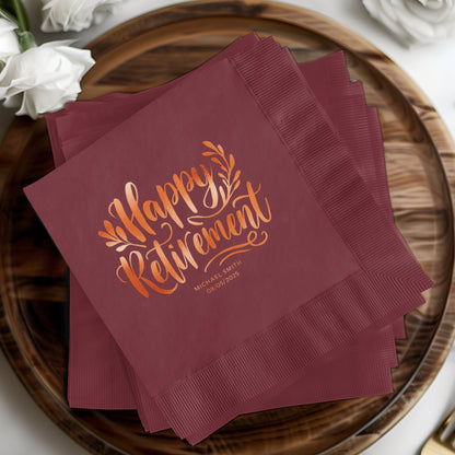 Happy Retirement Custom Printed Napkins product