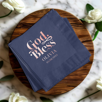 Personalized God Bless Olivia Napkin Product