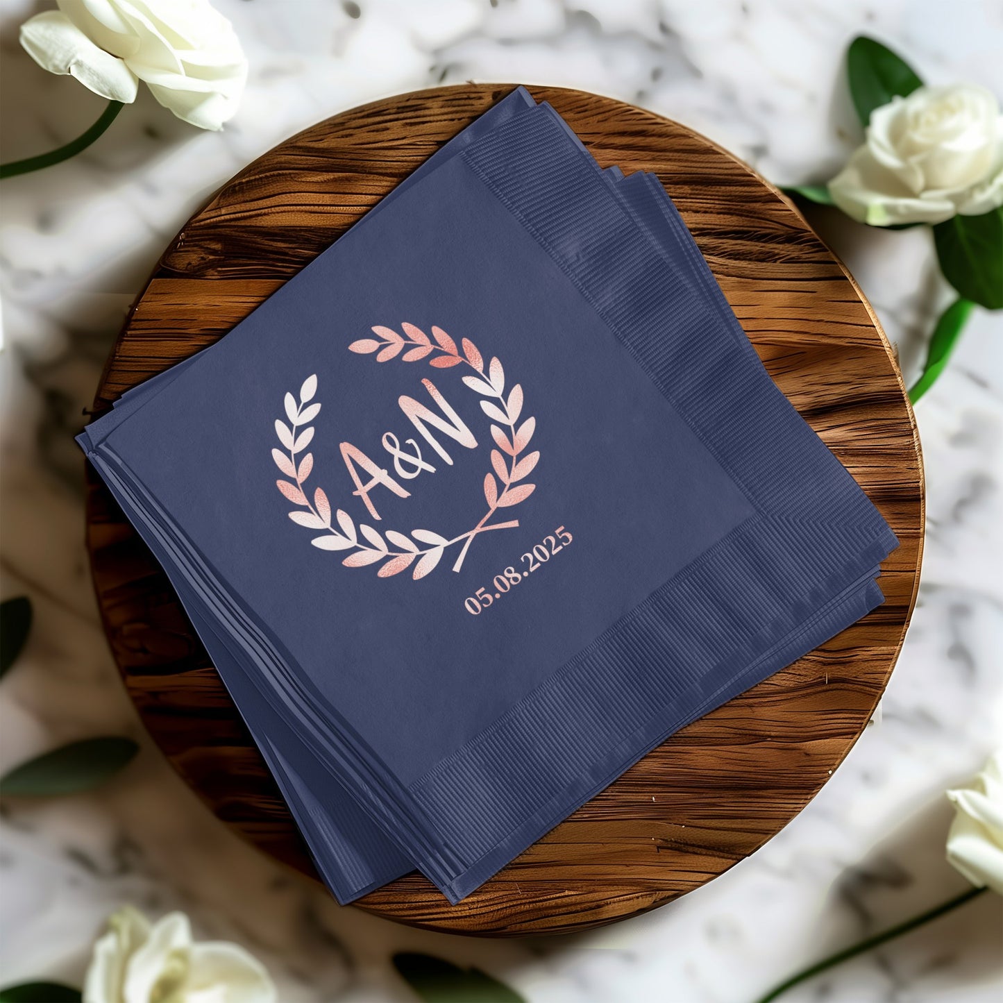 Custom Monogrammed Napkins Personalized Design product