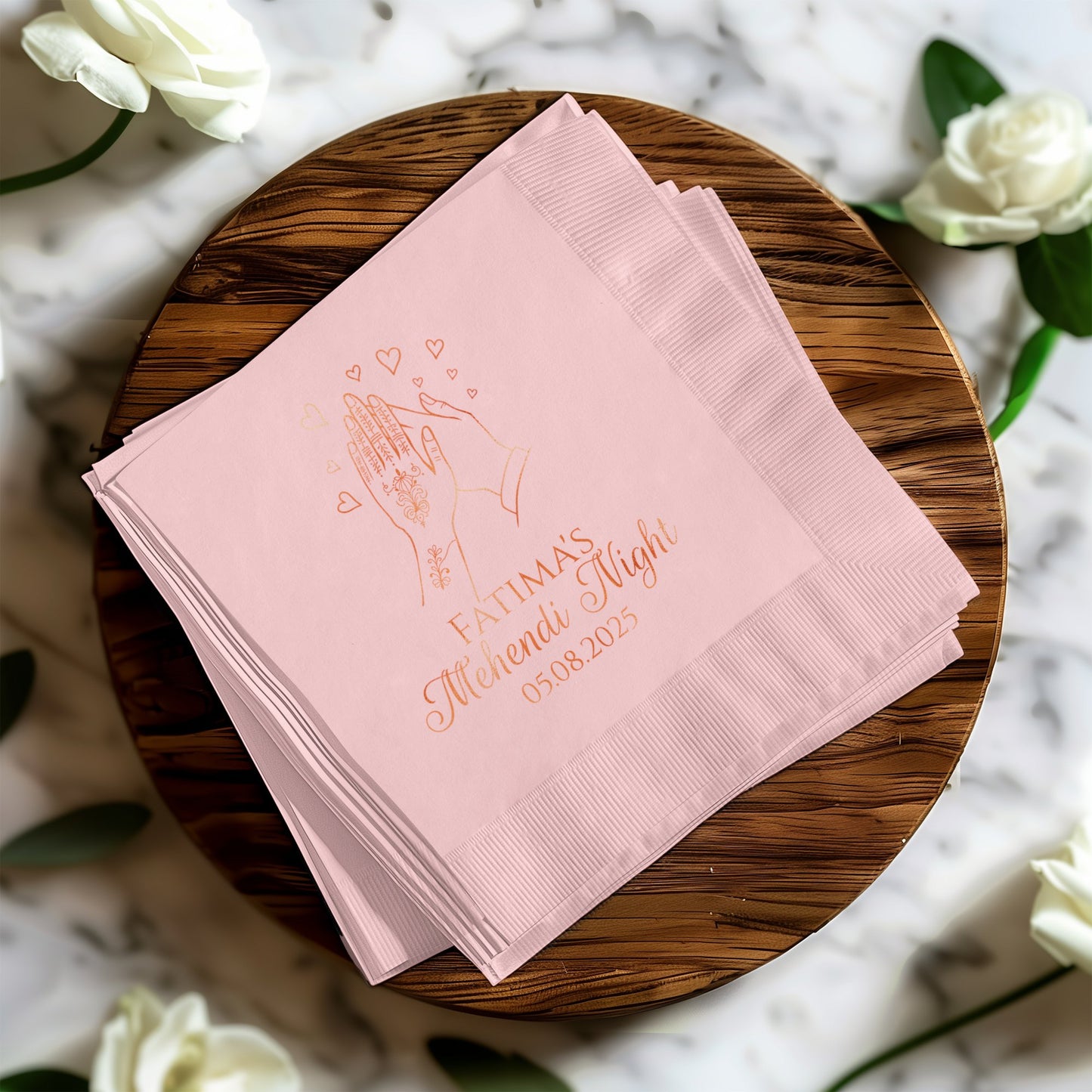 Fatima's Mehendi Night 05.08.2023 Personalized napkins product type