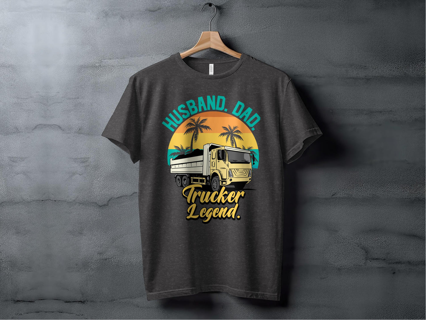 Husband Dad Trucker Legend T-Shirt graphic product