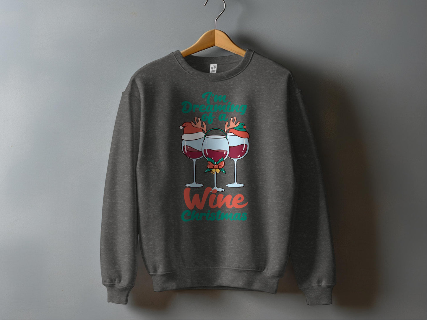 Dreaming of a Wine Christmas Festive Sweatshirt product