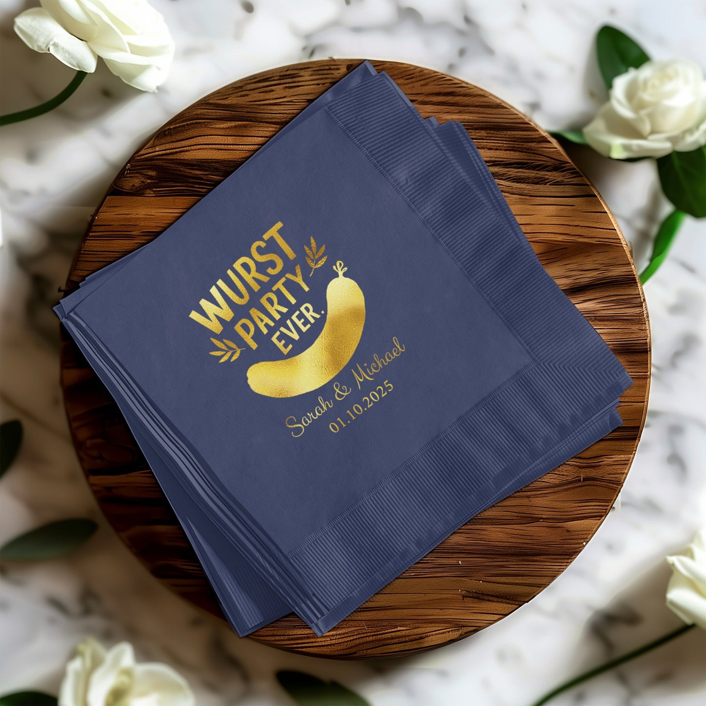Wurst Party Ever Personalized Napkins product