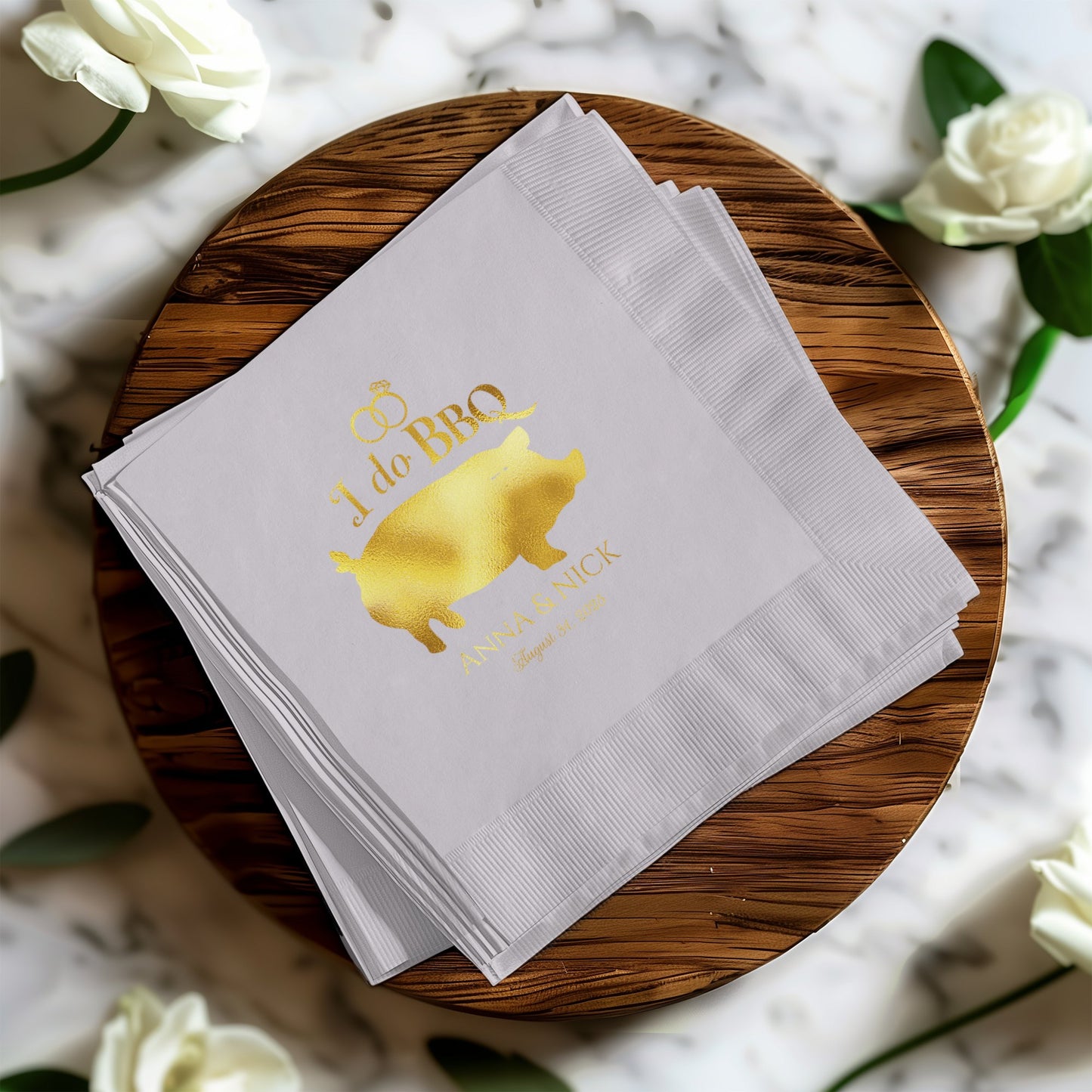 I Do BBQ Custom Napkins Personalized Event Product
