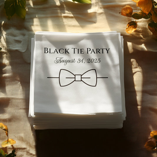 Black Tie Party August 31 2025 Print Napkins product