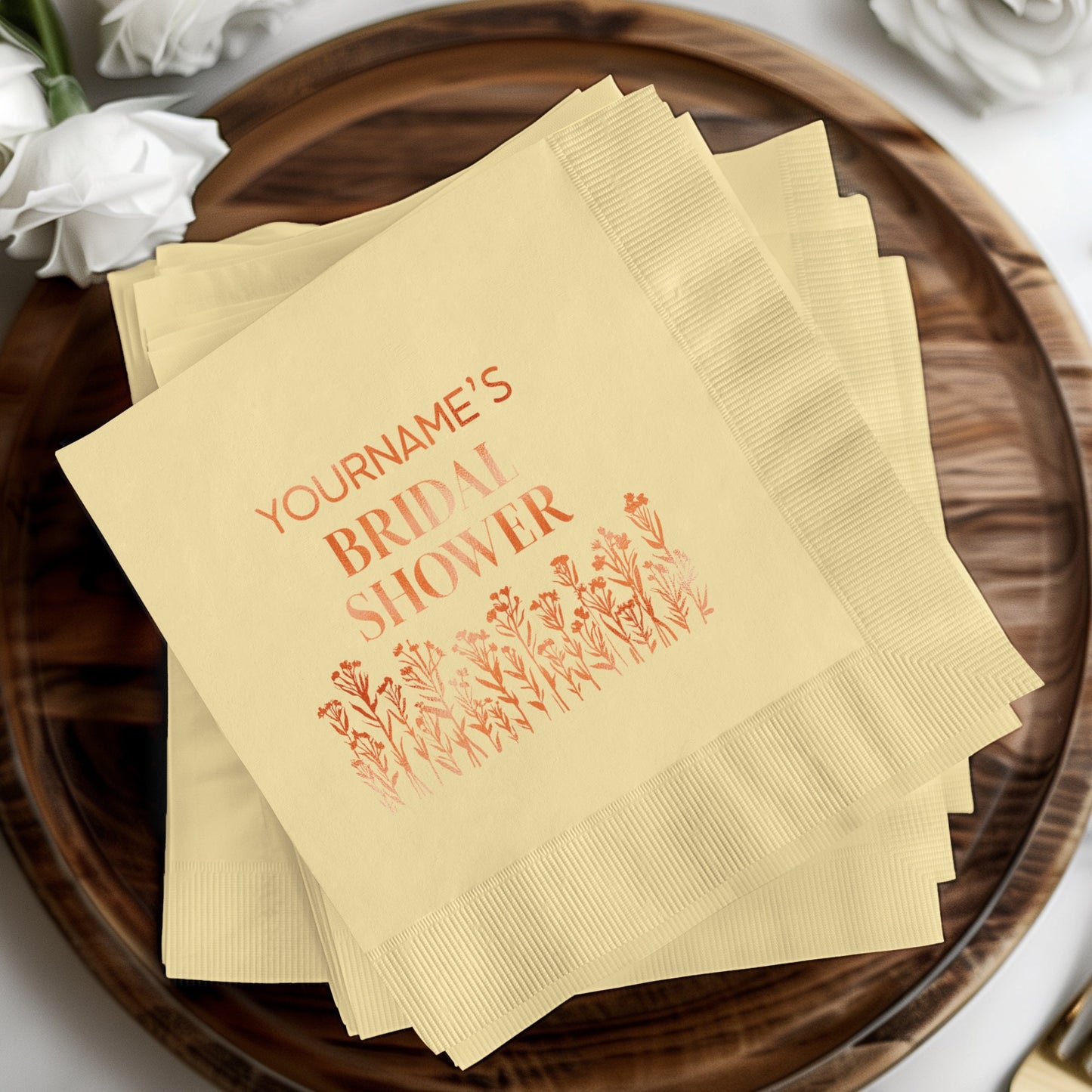 Custom Bridal Shower Napkins for Special Event product type