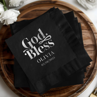 God Bless Custom Event Napkins Unique product type