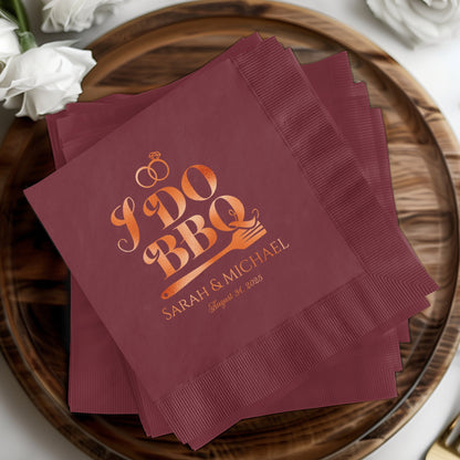 Custom Printed I Do BBQ Wedding Napkins product